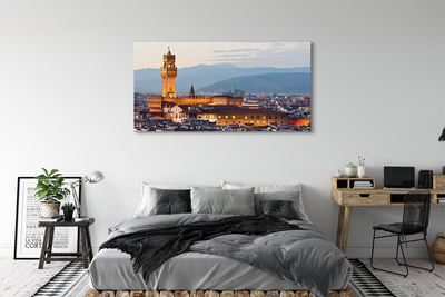 Foto op canvas Panorama zonsondergang van italië