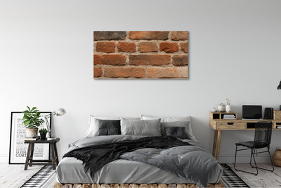 Canvas doek foto Stenen muur baksteen