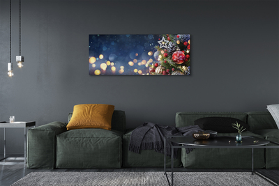 Schilderij op canvas Kerstboom sneeuw decoraties