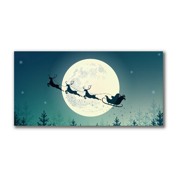 Foto op canvas Kerstman Sleigh Kerstmis