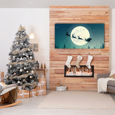 Foto op canvas Kerstman Sleigh Kerstmis