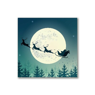 Foto op canvas Kerstman Sleigh Kerstmis