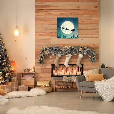 Foto op canvas Kerstman Sleigh Kerstmis