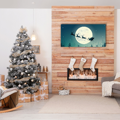 Foto op canvas Kerstman Sleigh Kerstmis