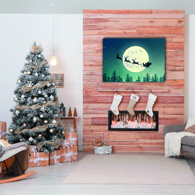 Foto op canvas Kerstman Sleigh Kerstmis