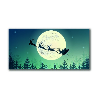 Foto op canvas Kerstman Sleigh Kerstmis