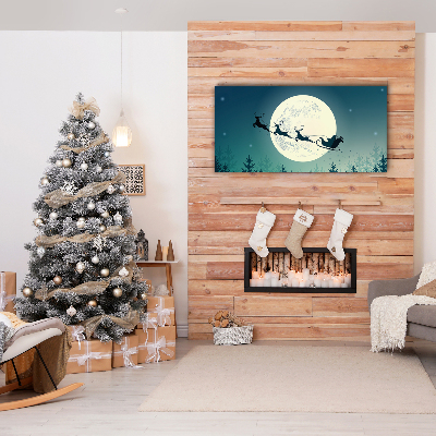 Foto op canvas Kerstman Sleigh Kerstmis