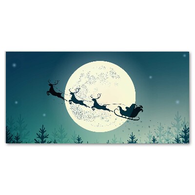 Foto op canvas Kerstman Sleigh Kerstmis