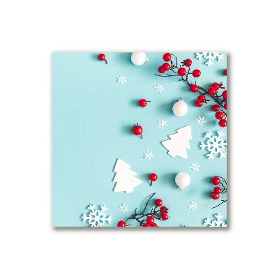 Foto op canvas Sneeuwvlokken Kerst Ornamenten
