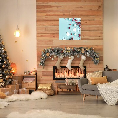 Foto op canvas Sneeuwvlokken Kerst Ornamenten