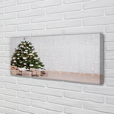 Schilderij op canvas Kerstboom geschenken decoraties