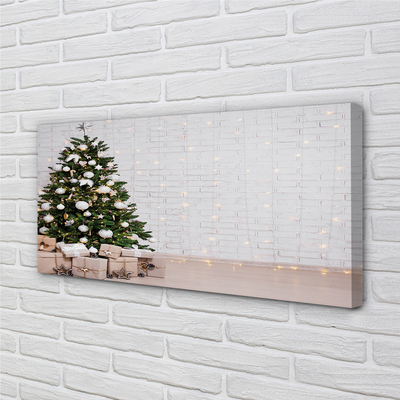 Schilderij op canvas Kerstboom geschenken decoraties