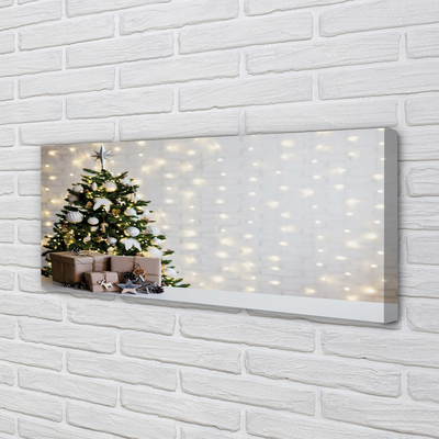 Schilderij op canvas Kerstboom geschenken decoraties