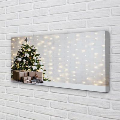 Schilderij op canvas Kerstboom geschenken decoraties