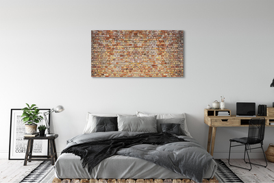 Canvas doek foto Stenen muur baksteen