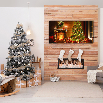 Foto op canvas Christmas Fireplace Christmas Gift