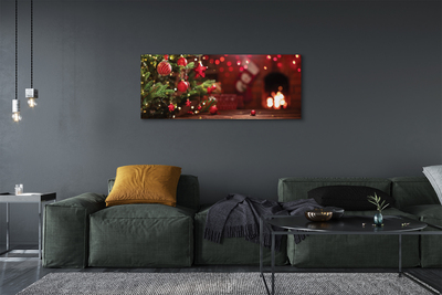 Schilderij op canvas Kerstboom snuisterijen geschenken