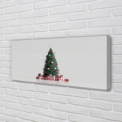 Schilderij op canvas Kerstboom geschenken decoraties