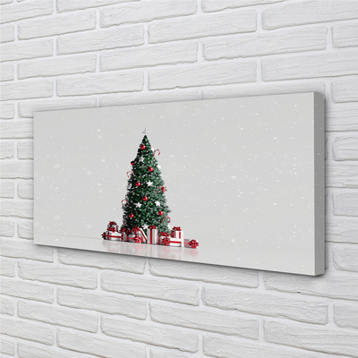 Schilderij op canvas Kerstboom geschenken decoraties