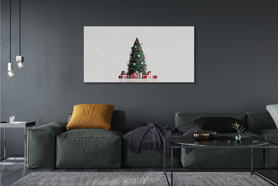 Schilderij op canvas Kerstboom geschenken decoraties