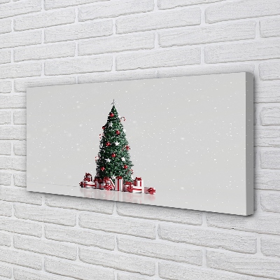 Schilderij op canvas Kerstboom geschenken decoraties