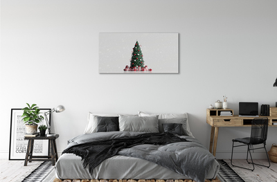 Schilderij op canvas Kerstboom geschenken decoraties