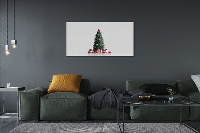 Schilderij op canvas Kerstboom geschenken decoraties