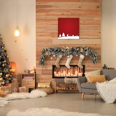 Foto op canvas Kerstboom Kerst Sneeuwvlokken