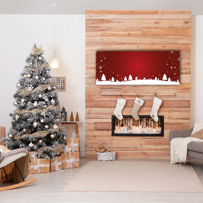 Foto op canvas Kerstboom Kerst Sneeuwvlokken