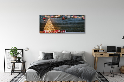 Schilderij op canvas Kerstboom presenteert decoraties