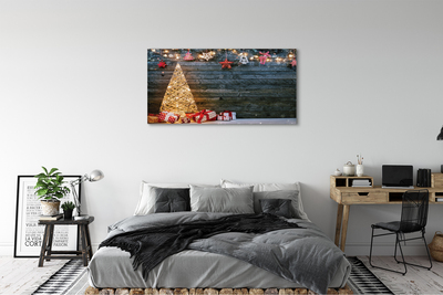 Schilderij op canvas Kerstboom presenteert decoraties