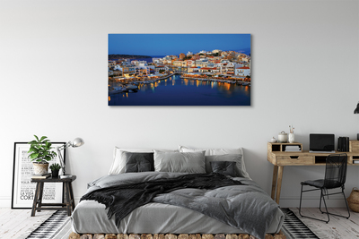 Foto op canvas Griekenland coast city night