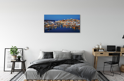 Foto op canvas Griekenland coast city night