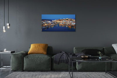 Foto op canvas Griekenland coast city night