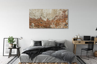 Canvas doek foto Bakstenen muur muur