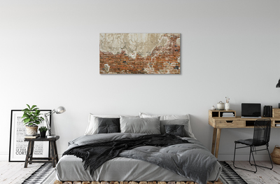 Canvas doek foto Bakstenen muur muur