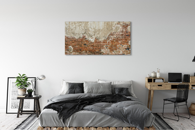 Canvas doek foto Bakstenen muur muur