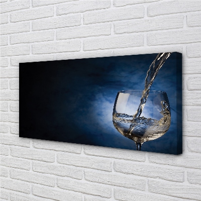 Canvas doek foto Wit wijnglas