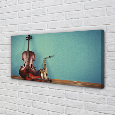 Canvas doek foto Viool trompet