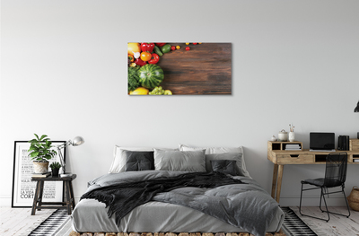 Canvas doek foto Watermeloen tomaten dille