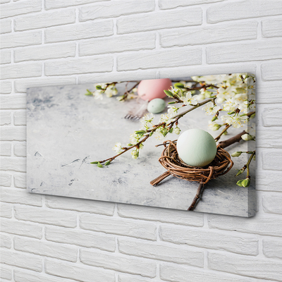 Schilderij op canvas Bloemen eieren