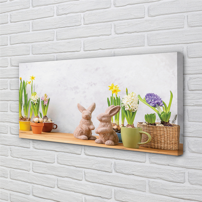 Schilderij op canvas Konijnenbloemen