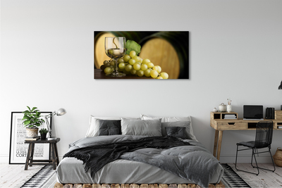 Canvas doek foto Een glas druivendruiven
