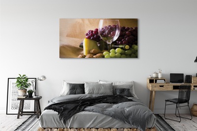 Canvas doek foto Druiven leeg glas