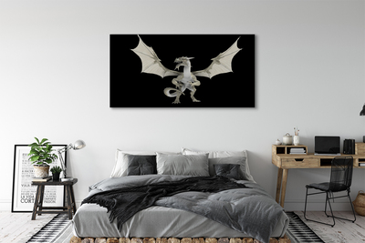 Schilderij canvas Witte draak