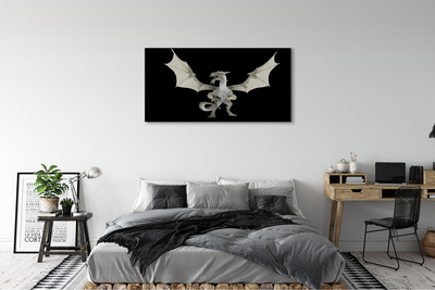 Schilderij canvas Witte draak