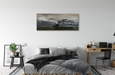 Schilderijen op canvas doek Schip op zee