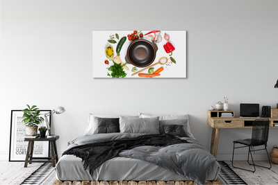 Canvas doek foto Lepel tomaten peterselie