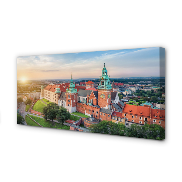 Foto op canvas Cracow castle panorama sunrise