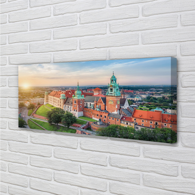 Foto op canvas Cracow castle panorama sunrise